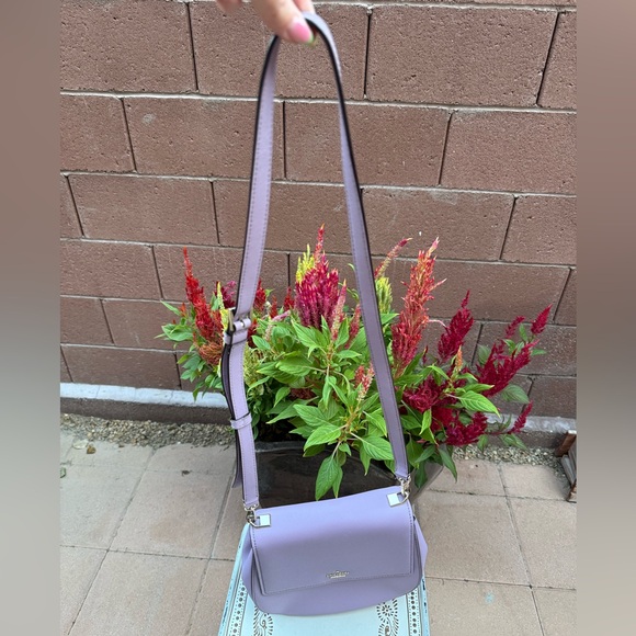 Kate Spade Cameron Street Byrdie Saddle Lilac Petal Crossbody Bag - Picture 13 of 13
